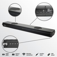 НОВ Саундбар Soundbar AKAI ASB Серия, 2 bass отделни Говорителя, Bluetooth 5.0, Черен - 24 месеца га, снимка 2 - Аудиосистеми - 43086743