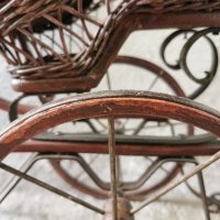 Страхотна детска количка от ратан, дърво и желязо , снимка 6 - Антикварни и старинни предмети - 32961551