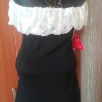 Черна рокля с красива дантела ПРОМОЦИЯ 👗🍀XS,S (34 - 36) 🍀👗 код 005, снимка 11 - Рокли - 26529313