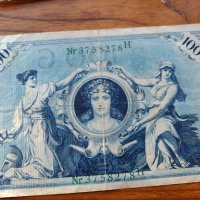 Райх банкнота - Германия - 100 марки / 1908 година- 23608, снимка 6 - Нумизматика и бонистика - 33373538