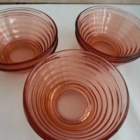 стъклени купички цветно розово стъкло 53г, снимка 9 - Антикварни и старинни предмети - 28614899
