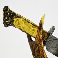 Гравиран декоративен ловен нож 23 х 38 см (ОРЕЛ), снимка 5 - Ножове - 32858815