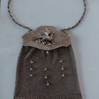 Сребърна дамска чантичка(уникат-сребро 800 проба), снимка 1 - Антикварни и старинни предмети - 38527562