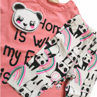Бебе комплект с панди и дъги 🌈, снимка 2 - Комплекти за бебе - 36380971