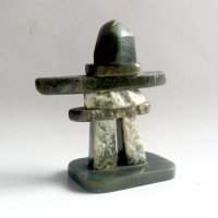 Инукшук инуитска ръчна  статуя  от нефрит, снимка 7 - Други ценни предмети - 43698635