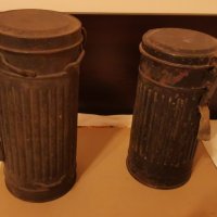 Две немски кутии за противогази. , снимка 1 - Антикварни и старинни предмети - 39507116