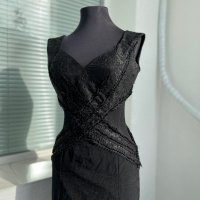 Официална черна рокля с гол гръб, снимка 13 - Рокли - 38983210