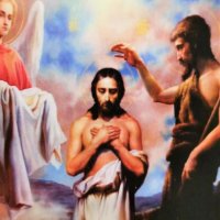 Икона Кръщение Господне / Богоявление icona Bogoiavlenie, снимка 2 - Картини - 12949934