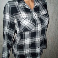Bonprix collection- Памучна  риза в каре- М/ L , снимка 3 - Ризи - 28515527