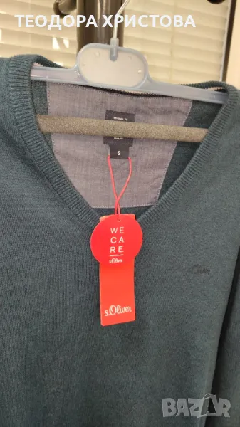 Нов с етикет Памучен пуловер s'Oliver, снимка 1
