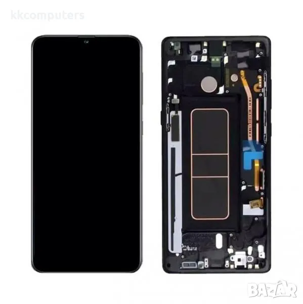 LCD Дисплей за Samsung SM-A507F A50s 2019 / GH82-21193A / Тъч скрийн + Рамка / Черен / Оригинал Serv, снимка 1