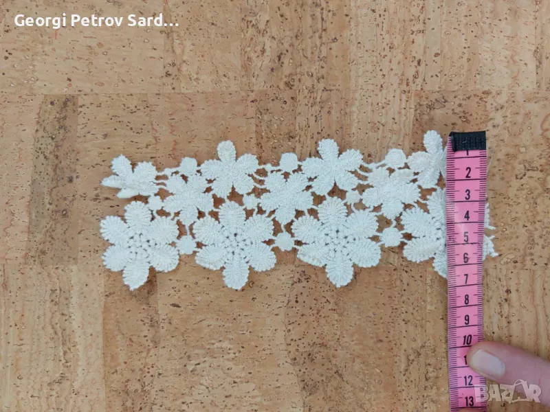 Памучна дантела на цветя, снимка 1