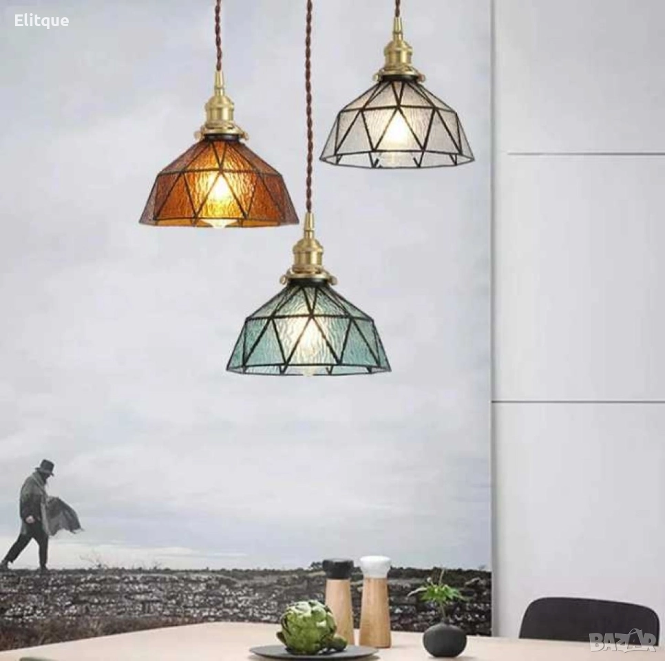 Полилей единичен Vitrage, E27, Amber,Blue или Прозрачно, снимка 1