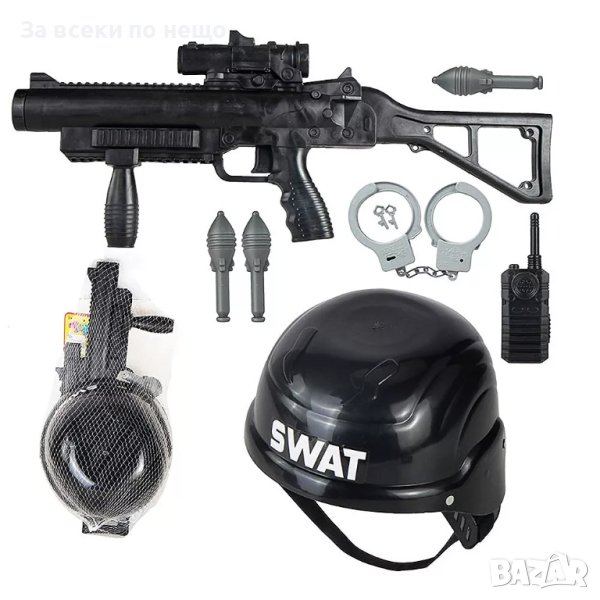 ✨Детски комплект гранатомет, каска и аксесоари, снимка 1