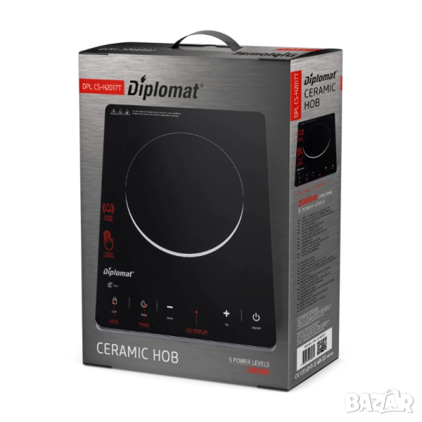 Керамичен котлон Diplomat,  2000W, снимка 1