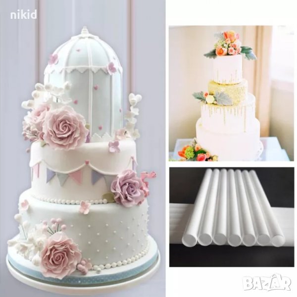 Пластмасови сламки широки подходящи за подпори на торта торти на етажи опори пирони, снимка 1