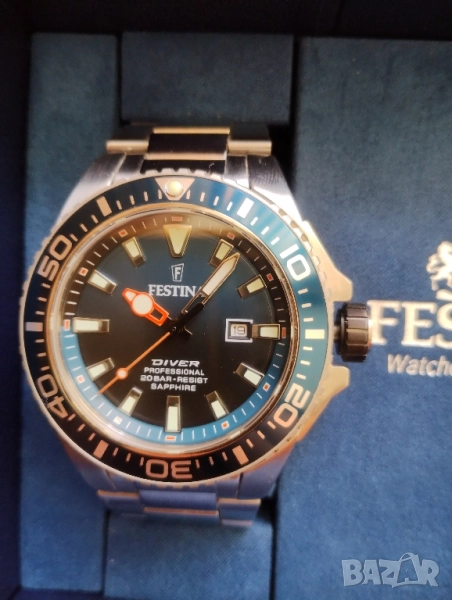 Оригинален"Festina"30bar Diver, снимка 1