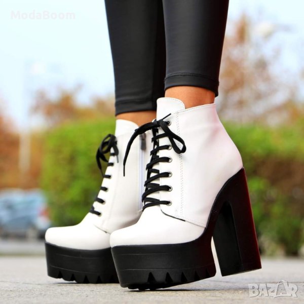 🔥Луксозни кожени боти на ток🔥, снимка 1