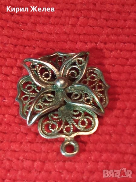 ВЕЛИКОЛЕПЕН ФЛОРАЛЕН ФИЛИГРАНЕН СРЕБЪРЕН РЕТРО МЕДАЛЬОН СРЕБРО 925 РЪЧНА МАЙСТОРСКА ИЗРАБОТКА 39972, снимка 1