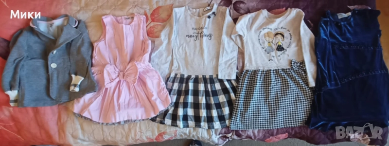 Лот 4 бр. Детски рокли с дълъг ръкав 98-104 см, снимка 1