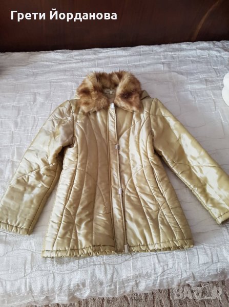 Златисто зимно яке, размер М, снимка 1