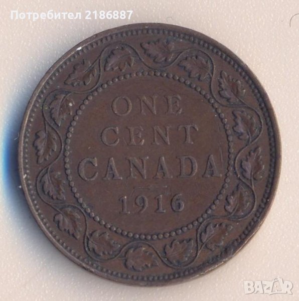 Канада цент 1916 година, снимка 1