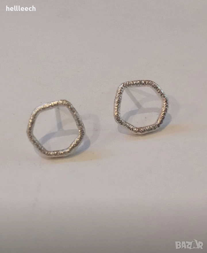 Сребърни обеци, снимка 1