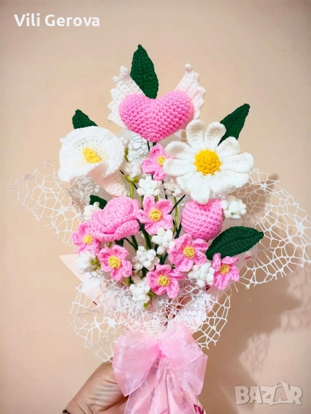 Ръчно плетени цветя, снимка 1