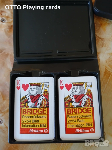 Луксозни немски стари карти за игра Pelikan, произведени в Берлин, снимка 1