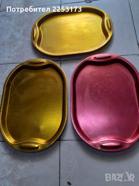 Бронзови табли за сервиране от СССР с маркировка, снимка 1