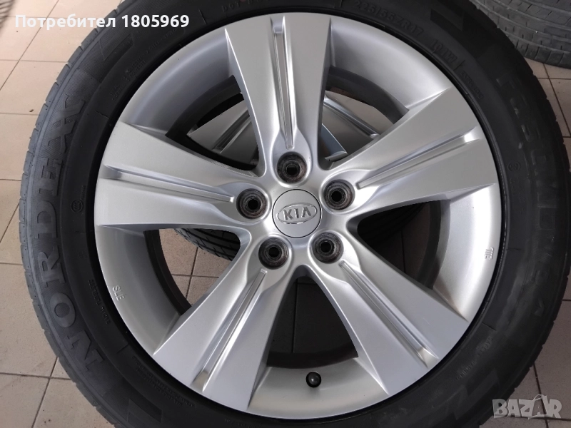 4бр. ал. джанти Kia (оригинални) 5x114,3 , 6,5x17 , ET35 , централен отвор 67,1мм, снимка 1