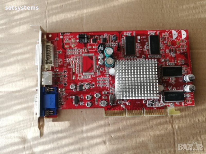 Видео карта  ATi Radeon PowerColor R9200 LE 64MB DDR 64bit AGP, снимка 1