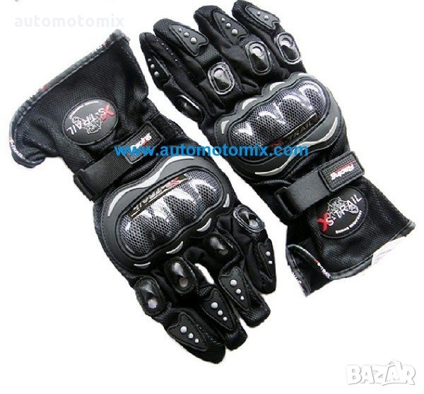 МОТО РЪКАВИЦИ С ПРОТЕКТОРИ - ЧЕРЕН - 098, снимка 1