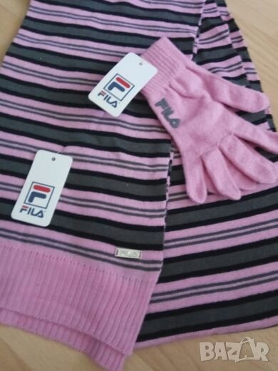 Нов комплект Fila шал и ръкавици , снимка 1