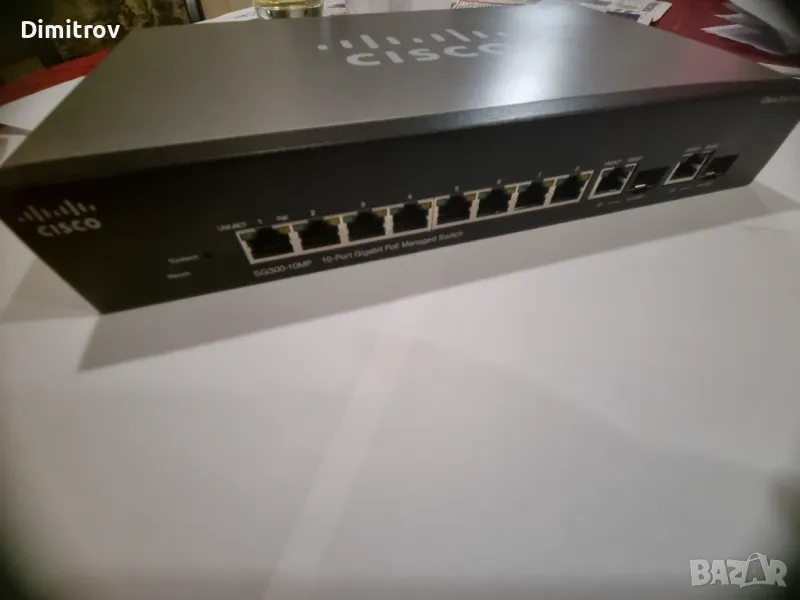 Cisco SG 300-10MPP 10 -port Gigabit MAX PoE+ Managed Switch, снимка 1