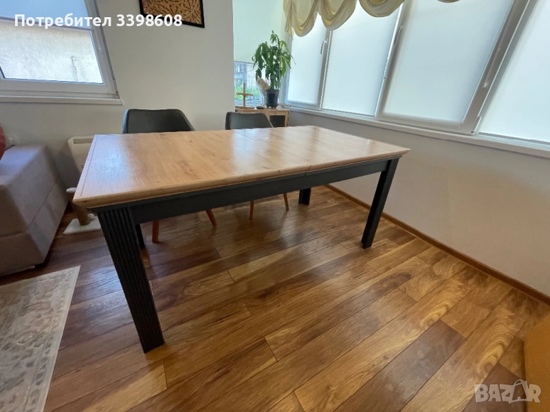 Трапезна маса - разтегателна, 160/90 см, 220/90 (разтегната), снимка 1