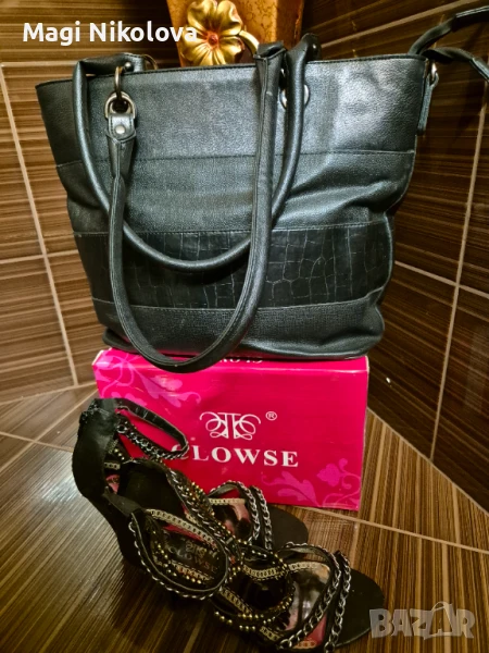 Лот сандали номер 38 и чанта, снимка 1