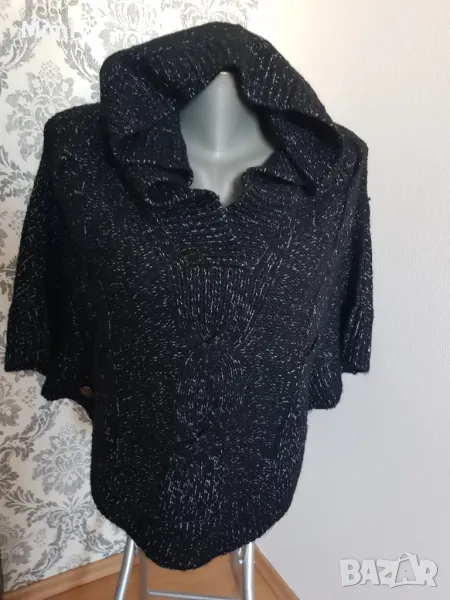 Плетено Пончо с качулка, снимка 1