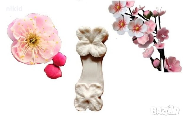 Цъфнал цвят плод вейнър силиконов молд форма за декор украса торта фондан шоколад и др, снимка 1