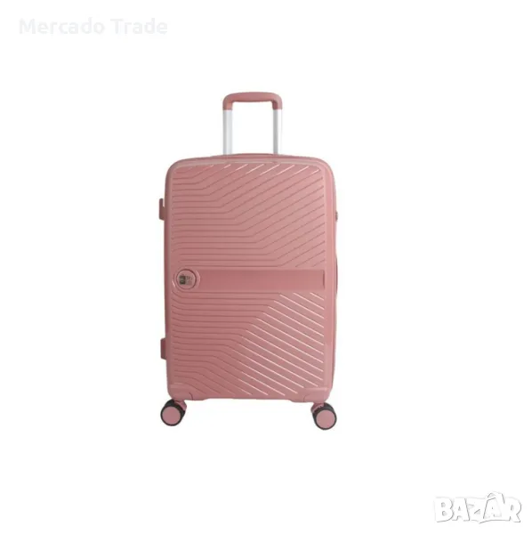 Куфар с колелца Mercado Тrade, 33л., Розов, снимка 1