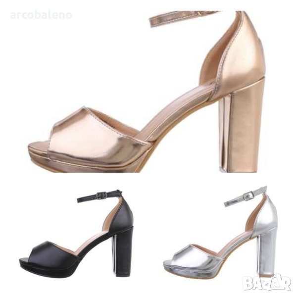Дамски сандали на висок ток, 3цвята , снимка 1