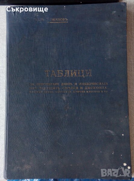 Таблици за пресметане дните и лихвочислата при текущите сметки и дисконта от 1932 година, снимка 1