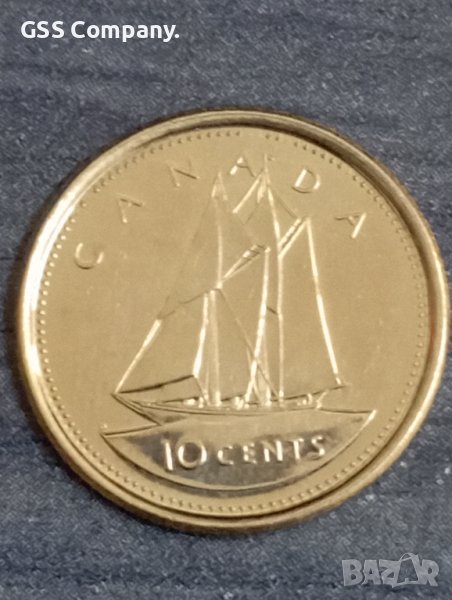 10 цента(2002) Канада,50-годишнина-наследяване на кралица Елизабет, снимка 1