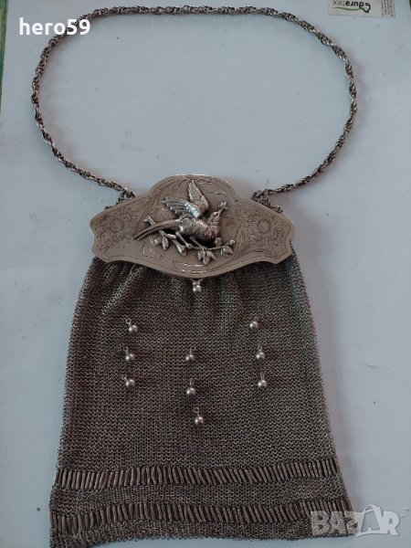 Сребърна дамска чантичка(уникат-сребро 800 проба), снимка 1