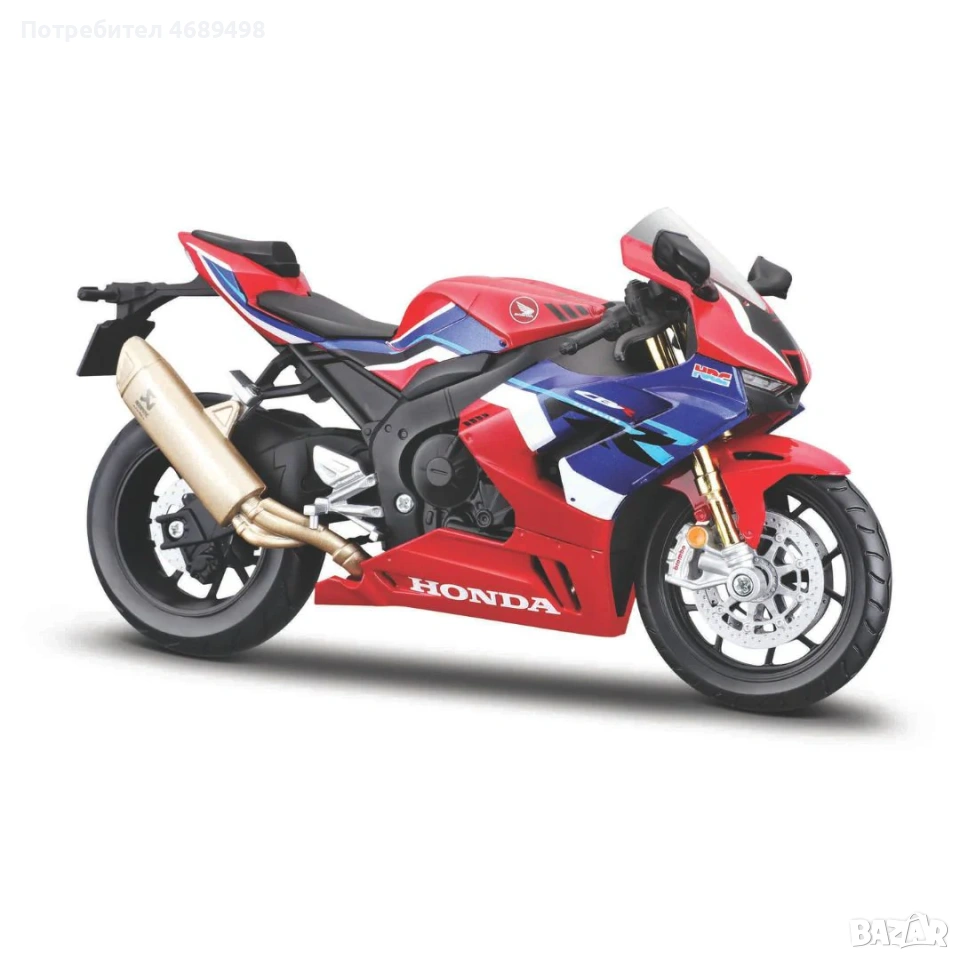Honda CBR 1000RR-R Fireblade – 1:12 DieCast мотоциклет модел – Bburago / Maisto, снимка 1