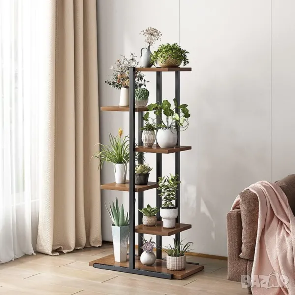 Цветарник стойка, етажерка, рафт за сакции, цветя тъмен и светъл цвят, снимка 1