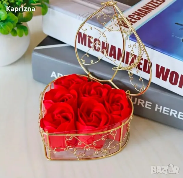 Сърце от сапунени рози, снимка 1
