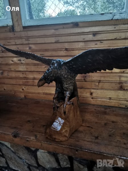 Продавам дървена фигура орел , снимка 1
