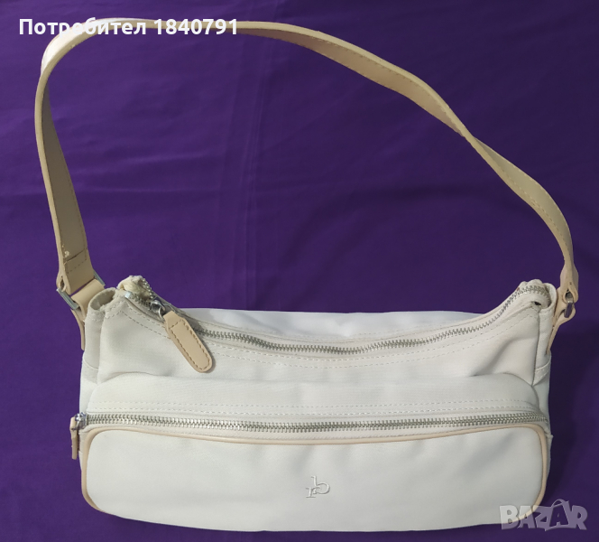 Роccobarocco® (RB) чанта – канвас, дръжка и детайли от естествена кожа, снимка 1