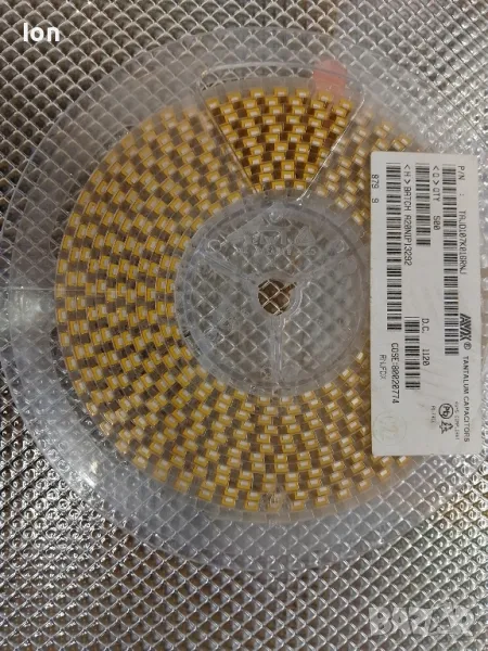 100uF/16V танталови кондензатори +/-10%, снимка 1